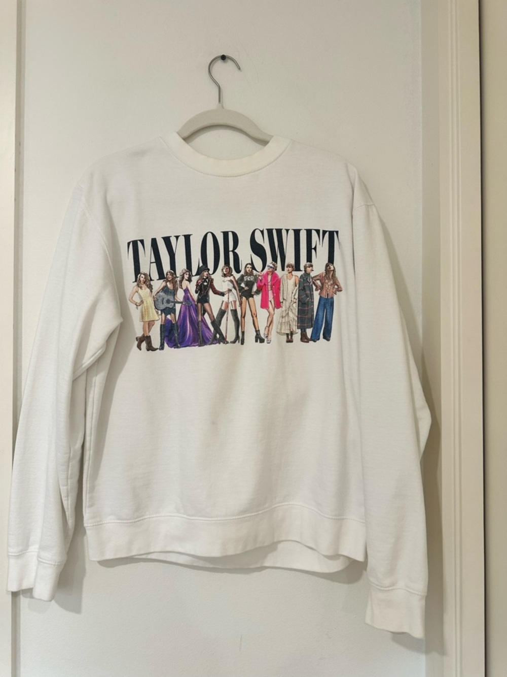 Taylor Swift White Eras Tour Crewneck Sweatshirt